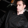 black chef blouse 